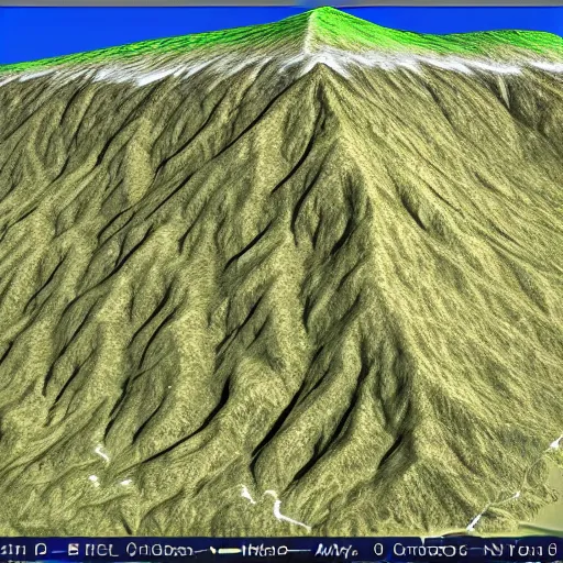 Prompt: heightmap of mountain