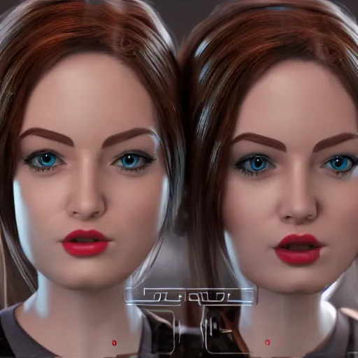 Image similar to showcase of a new female robot companion modeled after female mario, 4k, realistic, unreal engine render, trending in artstation, artstationHD, artstationHQ