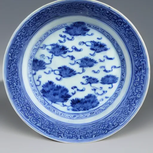 Image similar to photographs of kangxi blue and white porcelain