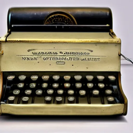 Prompt: award - winning photo. photorealistic vintage national cash register from 1 9 0 0.