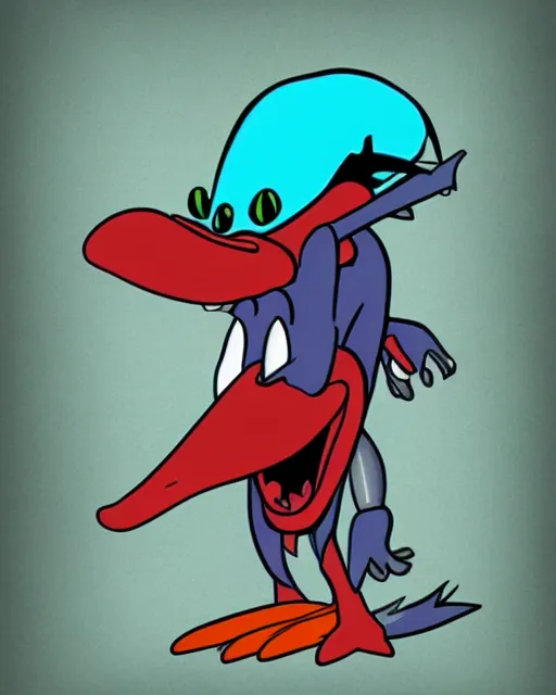 Image similar to perry the platypus as a xenomorph