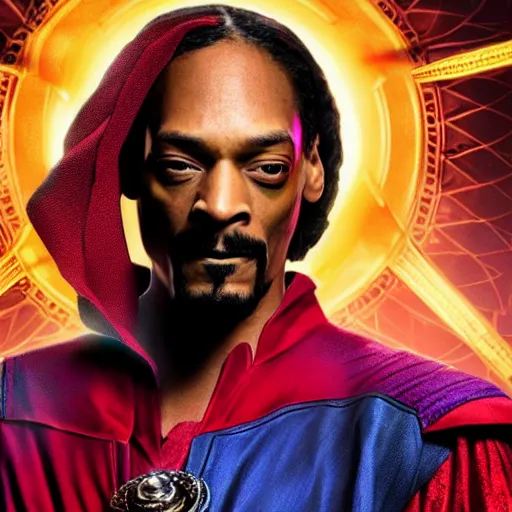 Image similar to snoop dogg as doctor strange, marvel cinematic universe, mcu, 8 k, unedited, in - frame,