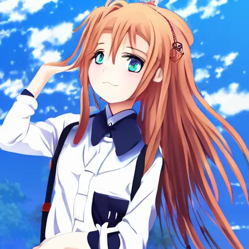 Image similar to a schoolgirl, anime artwork at Pixiv