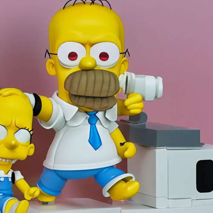 Image similar to Homer Simpson, An anime Nendoroid of Homer Simpson, figurine, detailed product photo