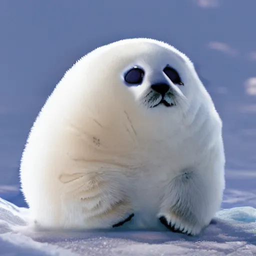 Prompt: a baby harp seal as Eric Cartman in South Park