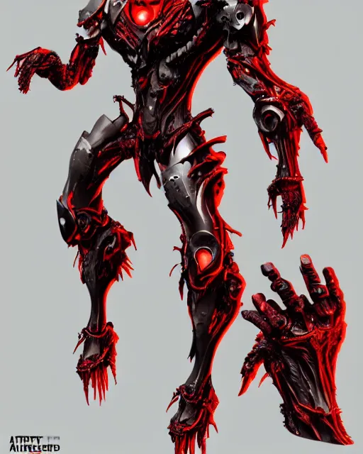 Image similar to bloody fleshmetal cyborg daemonhost, trending on artstation