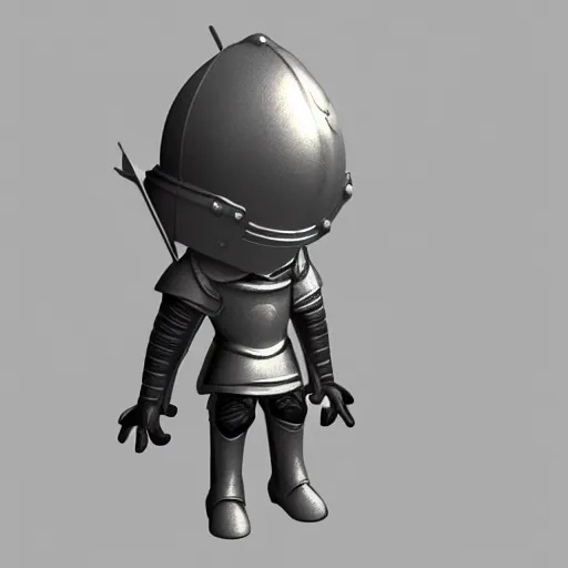 Prompt: a knight in a helmet, 3 d render