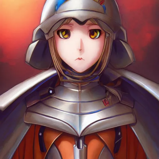 Image similar to portrait of joan of arc, anime fantasy illustration by tomoyuki yamasaki, kyoto studio, madhouse, ufotable, comixwave films, trending on artstation