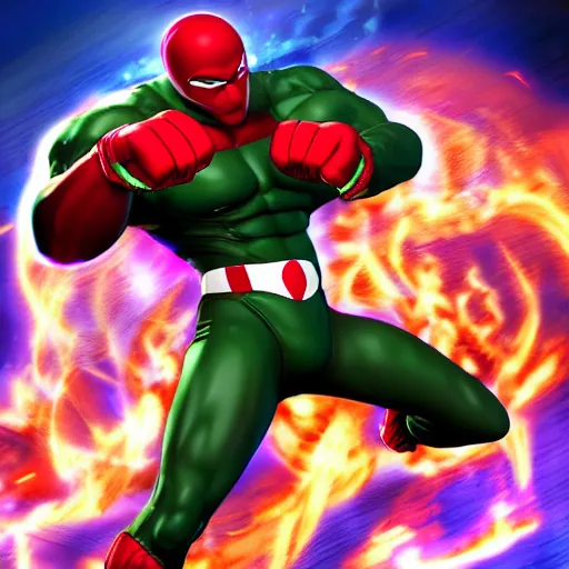 Image similar to joe boom, digital art, marvel vs capcom render art