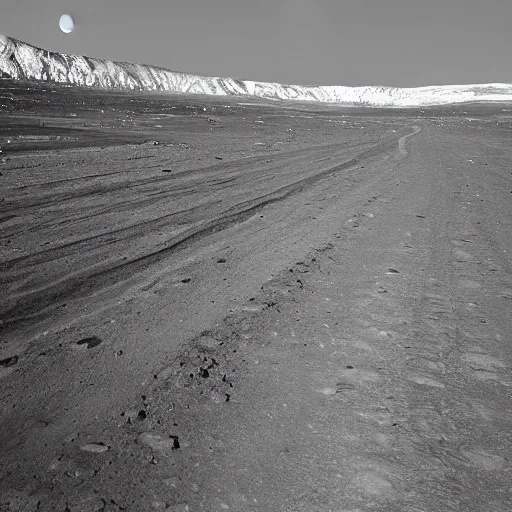 Image similar to moonwalker photo, city street on the moon, a detailed image of a future norilsk base, moon landscape