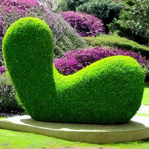 Prompt: topiary shaped like a shoe