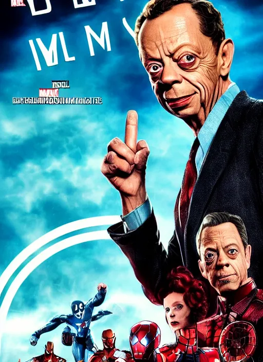 Prompt: don knotts in the marvel cinematic universe, movie poster, official marvel media, highly detailed