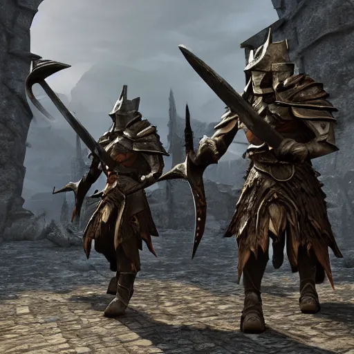 Image similar to hyperrealistic dslr film still of old school runescape claws & armor in skyrim, stunning 8 k octane comprehensive 3 d render, inspired by istvan sandorfi & greg rutkowski & unreal engine, perfect symmetry, dim volumetric cinematic lighting, extremely hyper - detailed, extremely lifelike attributes & lifelike texture, intricate, masterpiece, artstation, stunning