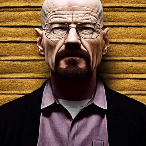 Image similar to walter white with a price of cheese for a head cheese for a head, cinematic photography, trending on artstation,