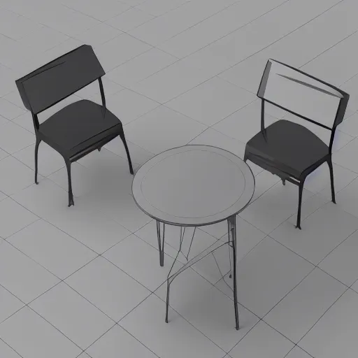 Image similar to a lowpoly version of Seinfeld, raytracing, 3d render, plain background