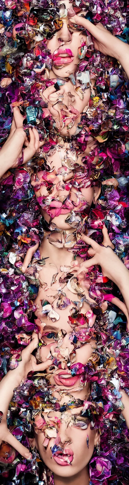 Image similar to fashion editorial portrait by David Lachapelle. highly detailed. 8k. depth of field. photography