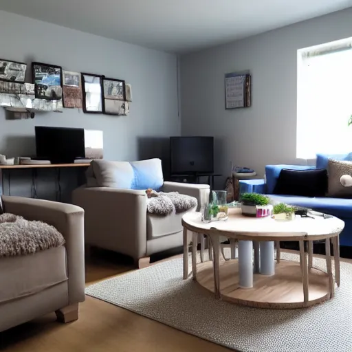 Image similar to Twittercore themed livingroom