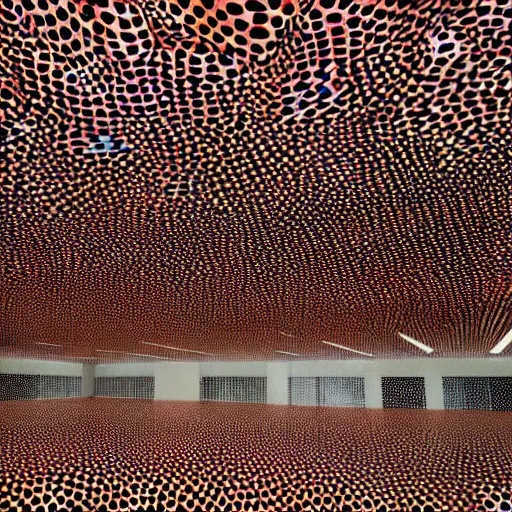 Prompt: installation by yayoi kusama