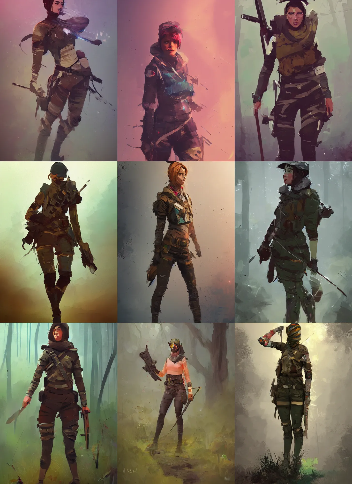 Prompt: a beautiful digital painting art of a full body portrait of a female ranger, artwork by ismail inceoglu, trending on artstation