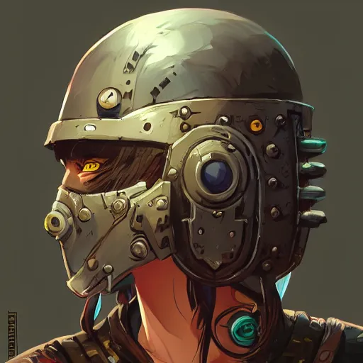 Image similar to cyberpunk viking helmet mask warrior goddess robot ninja fantasy, art gta 5 cover, official fanart behance hd artstation by jesper ejsing, by rhads, makoto shinkai and lois van baarle, ilya kuvshinov, ossdraws