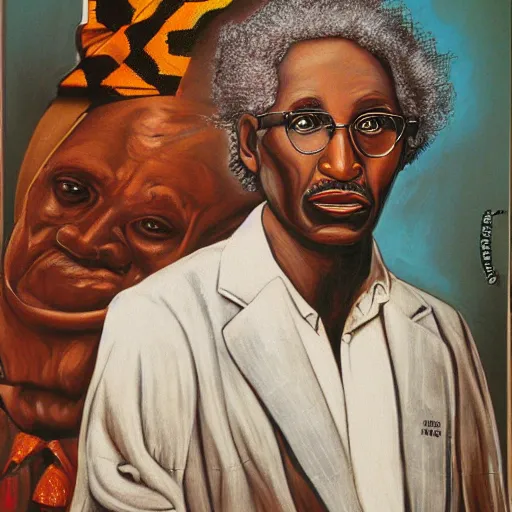 Image similar to african einstein portrait, 1 9 8 6