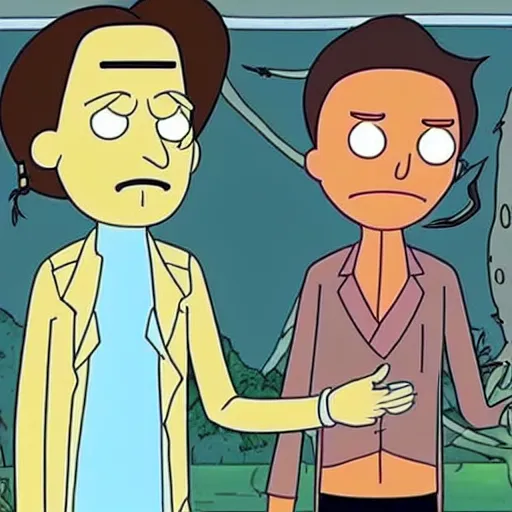 Image similar to johnny depp in rick and morty