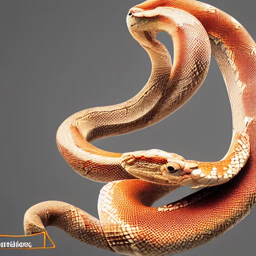 Image similar to a snake morphed with a chicken, high quality, octane render