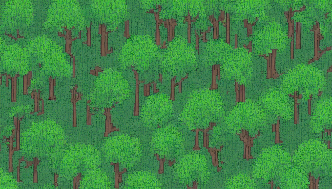 Image similar to a clearing in a forest, pixel art, high detail