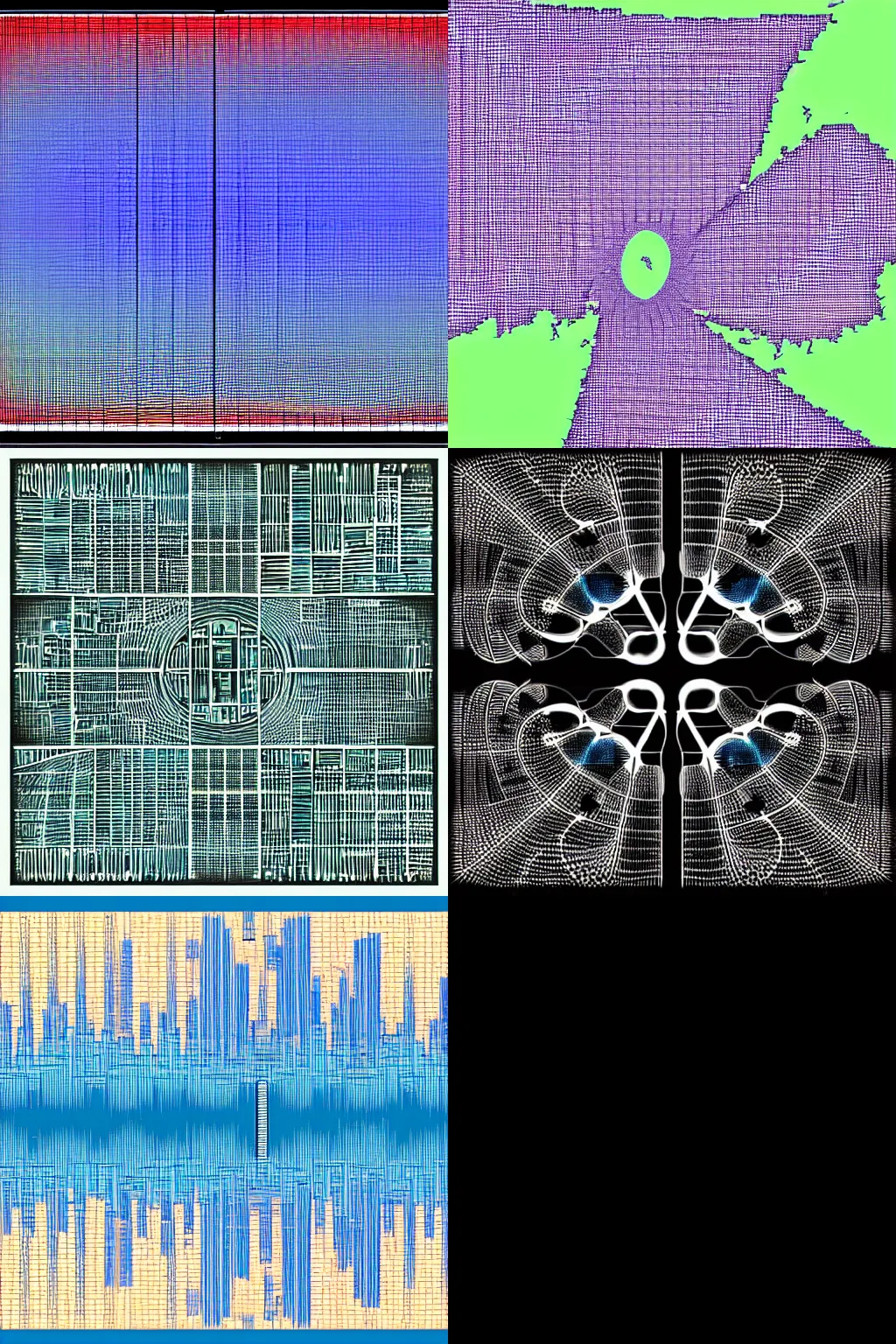 Prompt: chicago skyline in the style of the mandelbrot set of complex numbers