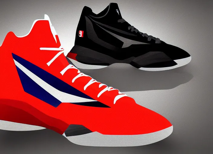 Prompt: basketball sneakers concept of thor, trending on artstation, smooth, sharp focus