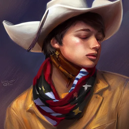 Felice House Art, Classic Cowboy Western Women Painting