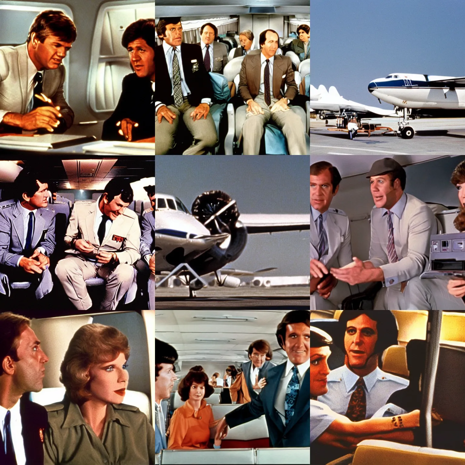 Prompt: a film still from airplane! ( 1 9 8 0 )