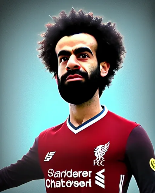 Prompt: an epic fantasy comic book style full body portrait painting of mo Salah , elegant, character design by Mark Ryden and Pixar and Hayao Miyazaki, unreal 5, DAZ, hyperrealistic, octane render, cosplay, RPG portrait, dynamic lighting, intricate detail, summer vibrancy, cinematic