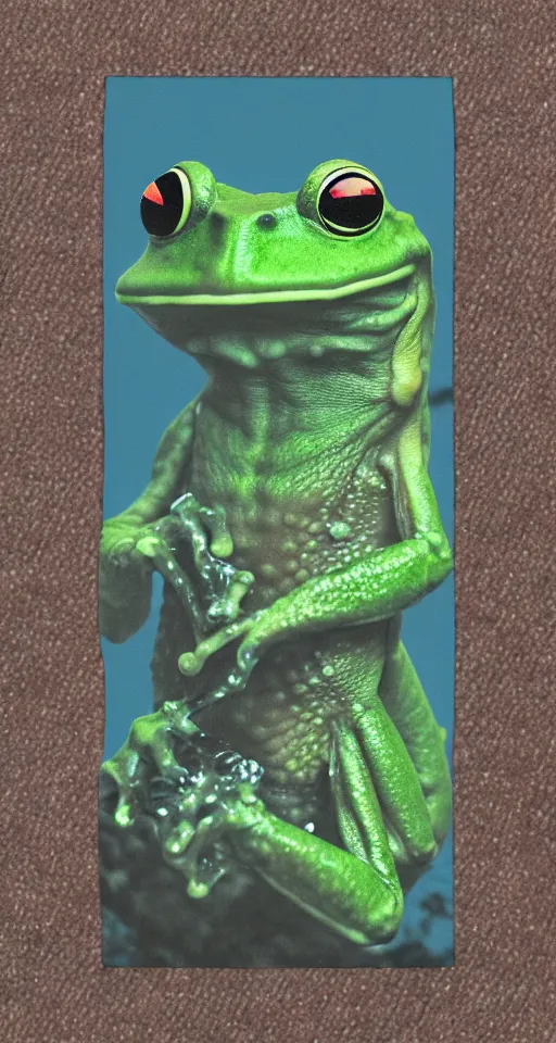 Prompt: gigachad frog smoking crack, 4 k, detailed, landscape, realistic, polariod