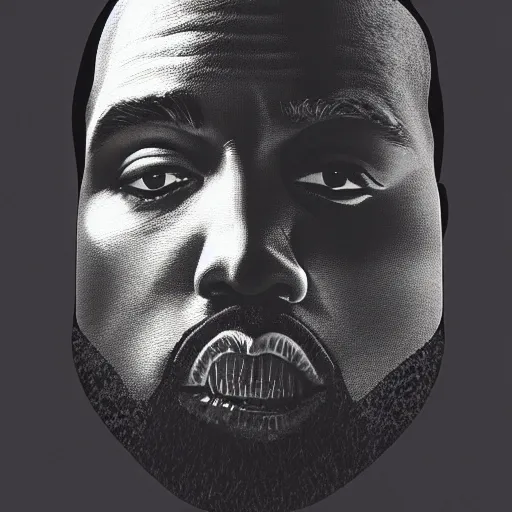 Image similar to A reimagining of the album cover for Yeezus by Kanye West, digital art, extremely detailed, limited artifacts