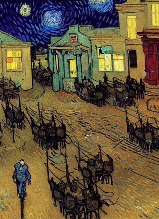 Image similar to capetown painted vincent van gogh by chiara bautista and norman rockwell and greg rutkowski weta studio, and lucasfilm