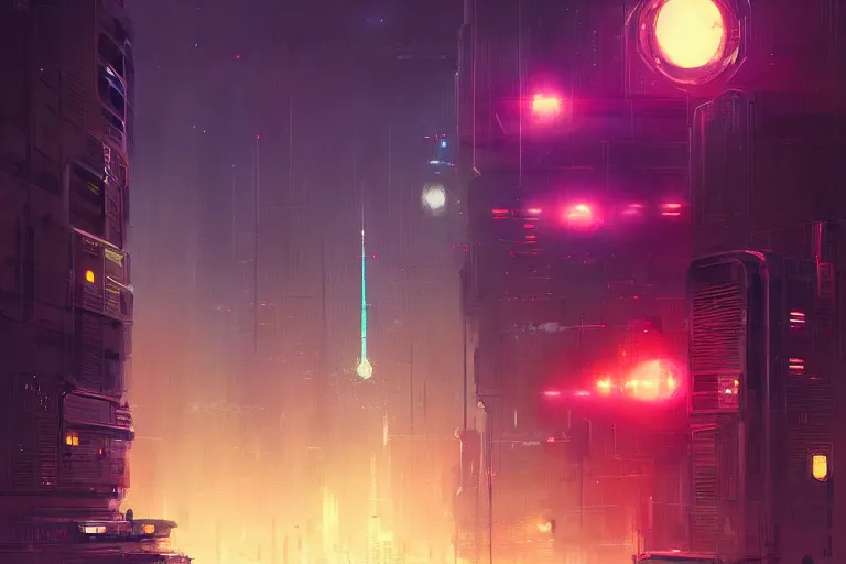 Prompt: a scifi illustration, Night City on Coruscant by ismail inceoglu