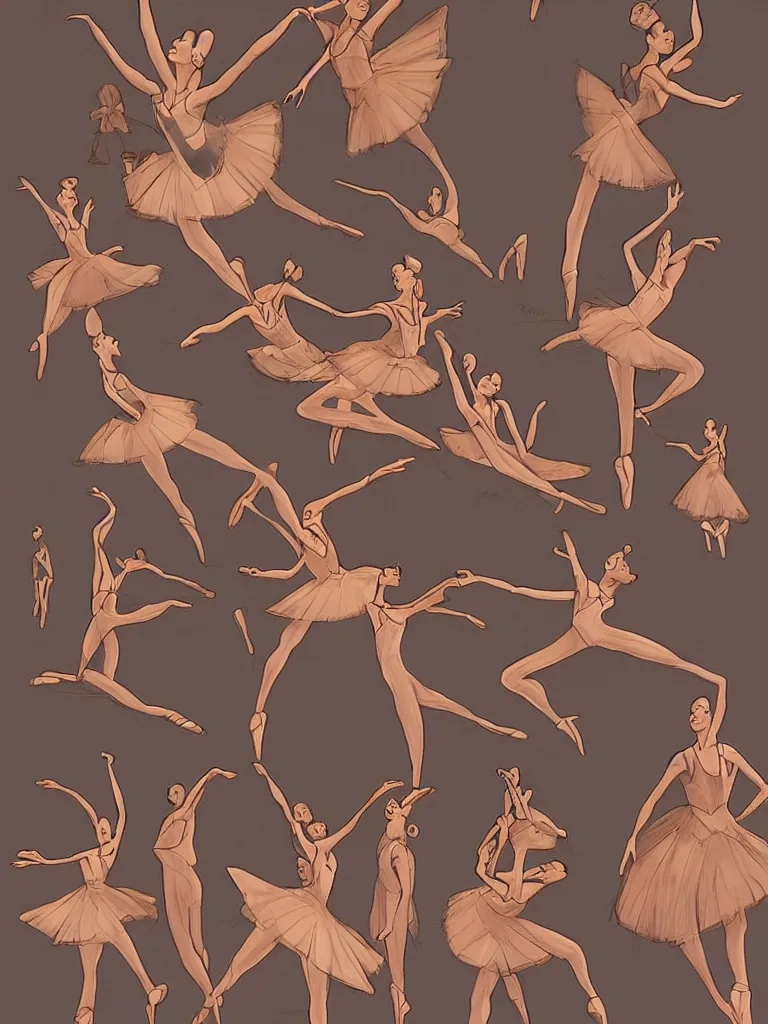 Prompt: ballet by disney concept artists, blunt borders, golden ratio