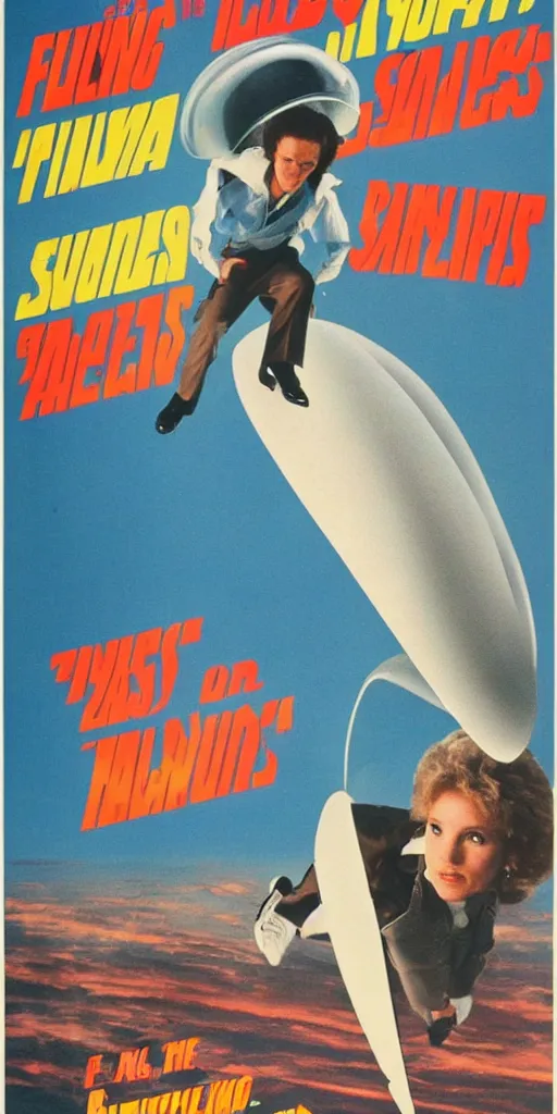 Image similar to 1 9 8 0 s movie posters about flying saucers