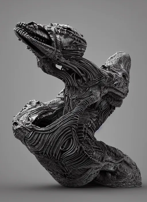 Image similar to strange surrealist detailed sculptures from alien worlds, designed by Peter & Eva Moritz, modeled after splashing liquid in slow motion and shards of irrational chaotic shapes, photorealistic, 3d render, award winning render, unreal engine, octane render, studio lighting, 8k, hd