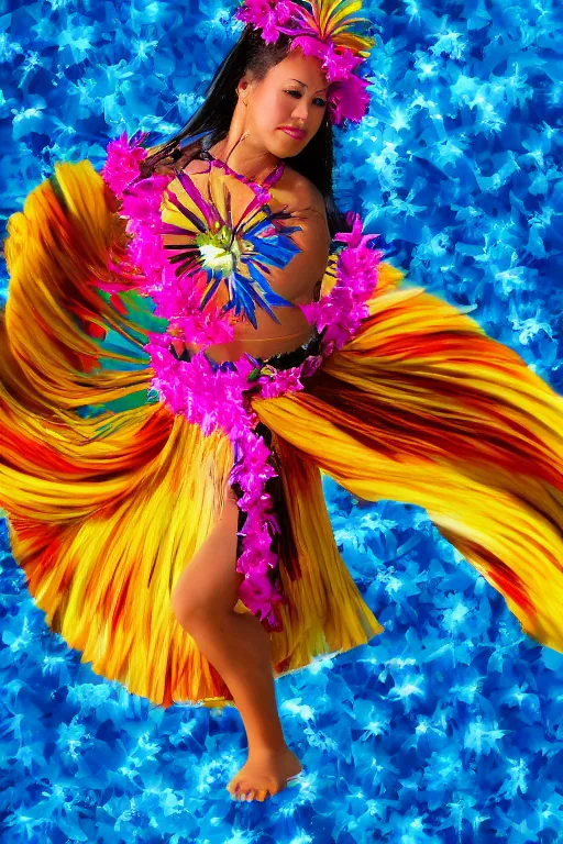 Image similar to abstract photograph of hawaiian hula dancer, beautiful background from hawaii with love, aloha'oe!