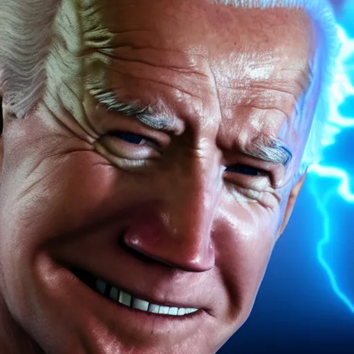 Prompt: joe biden as a super sayan at full power, photograph, 8 k, octane render, unreal 5, ultra detailed, super sharp and crispy.