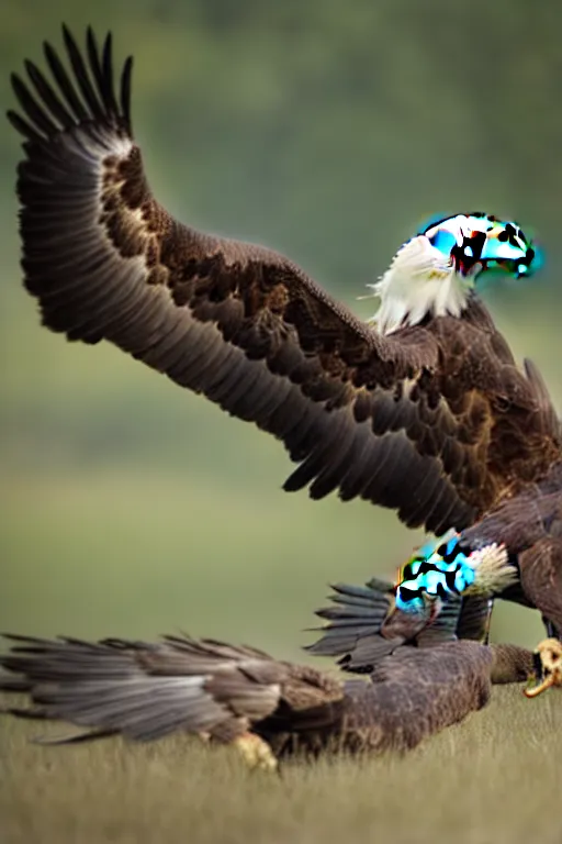 Image similar to eagle eat snake, in savannah, winning pulitzer award winning, captured by nikon d 8 5 0, bokeh, dynamic composition, and daniel berehulak and adnan abidi and preston gannaway, matt rainey, stephanie welsh, kyochi sawada