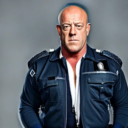 Image similar to photo of dean norris in a police putfit