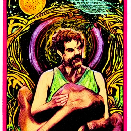 Image similar to Terence McKenna tarot card