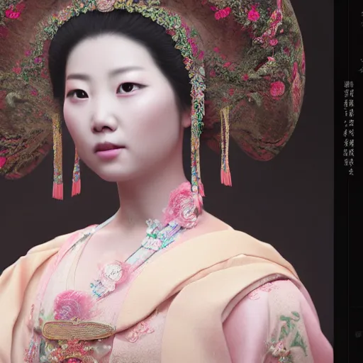 Prompt: a 8 0 megapixel portrait of a pretty princess from the song dynasty, # makeup by ohrai, noriyoshi, rendered in octane 8 k subsurface scattering