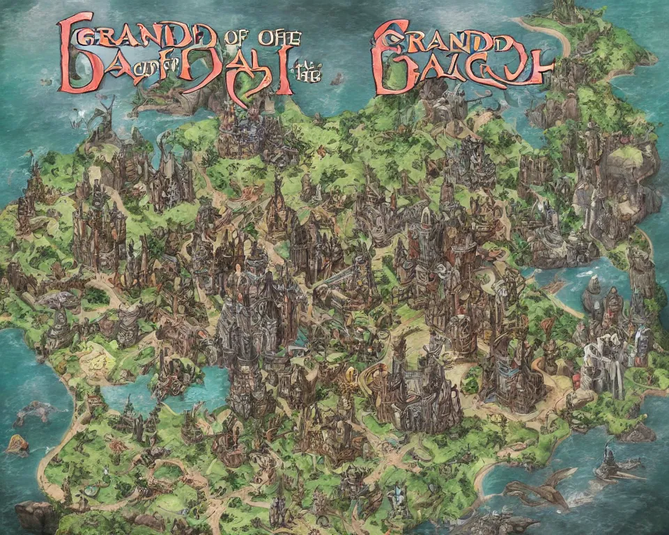 Image similar to grand city of the fae, dungeons & dragons