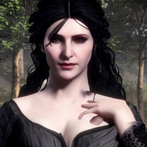 Prompt: yennefer casts a spell.