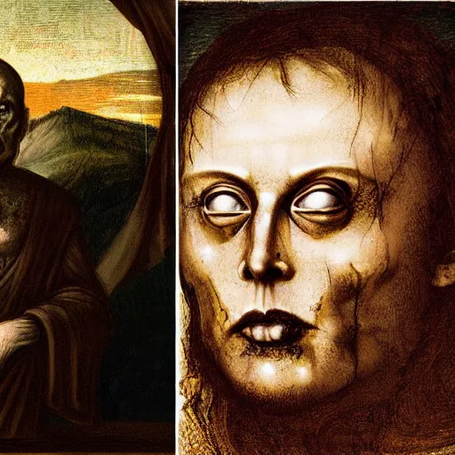 Prompt: zombie elon musk by leonardo da vinci