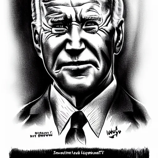 Image similar to sinister joe biden, scary stories to tell in the dark illustration